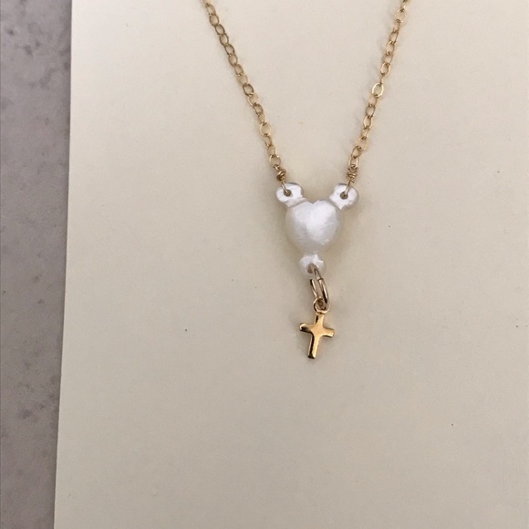 SBW Hand carved Rosary center and cross necklace - Picture 2 of 3